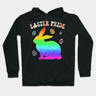 Easter Pride Rainbow Bunny Easter Rabbit LGBT Hoodie